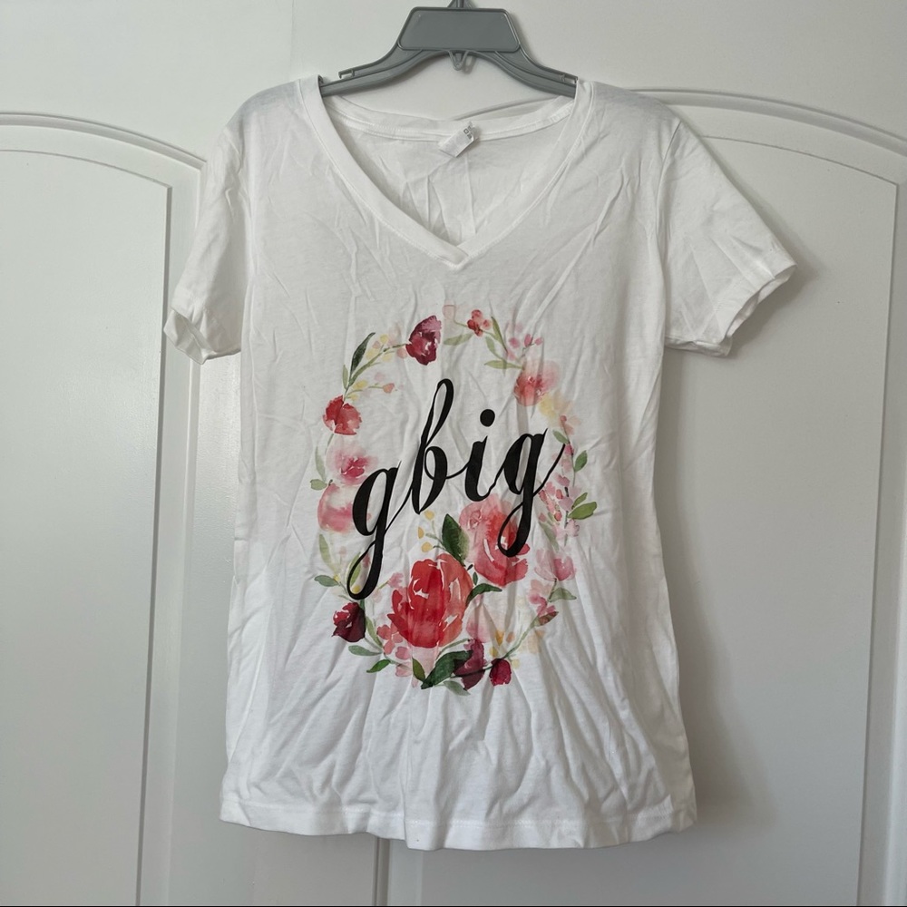 GBig #04 Floral White T-Shirt XL